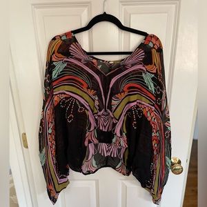 Free People Cinched Pattern Top
